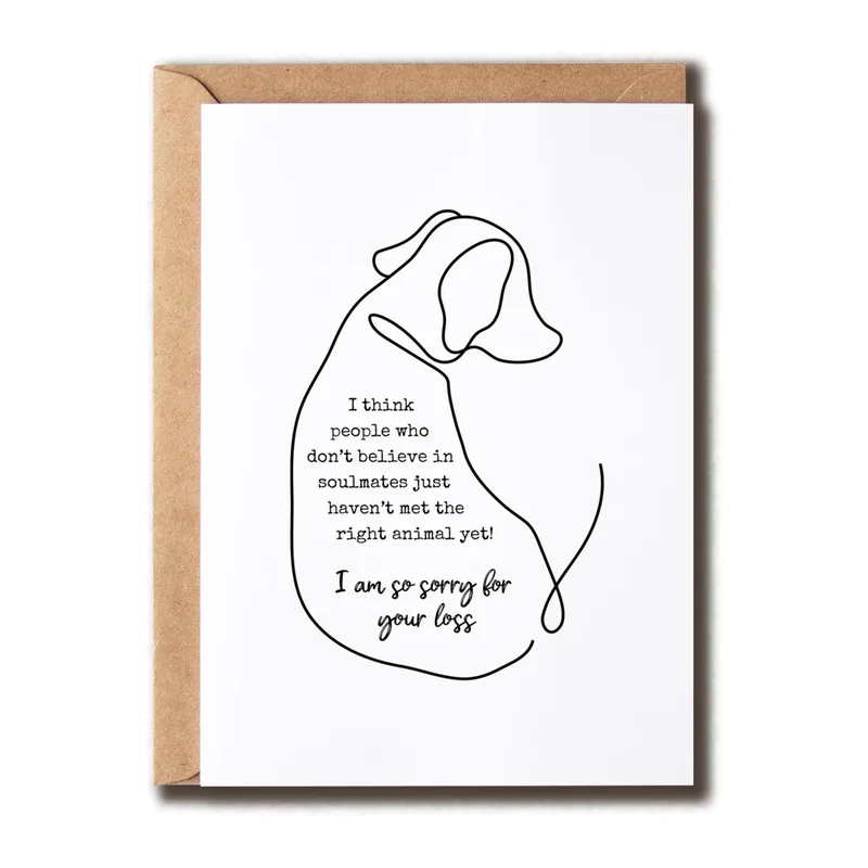 Soulmate Animal Sympathy Card for Pet Loss