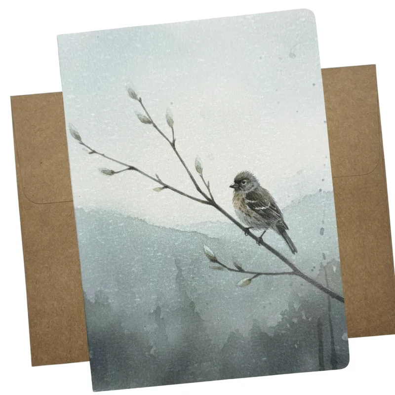 Sparrow Sympathy Card for Grief and Terminal Illness Support