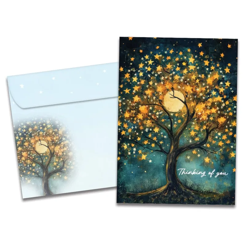 Starry Tree Card: Thinking of You Greeting Card