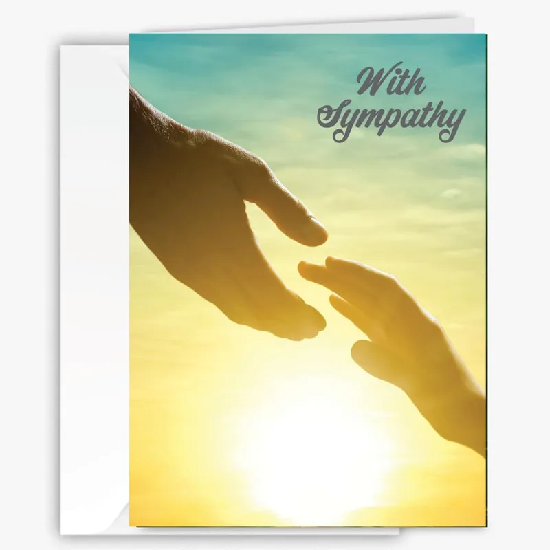 Condolence Hands Card: Reaching Out in Sympathy