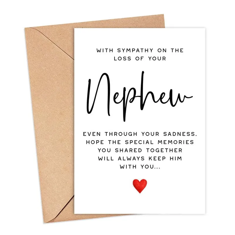 Nephew Sympathy Card: Gentle Words for a Hard Time