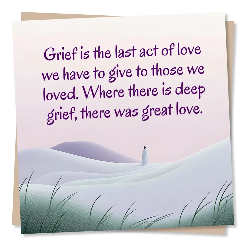 Sympathy for Loss Card – Greeting Card in black