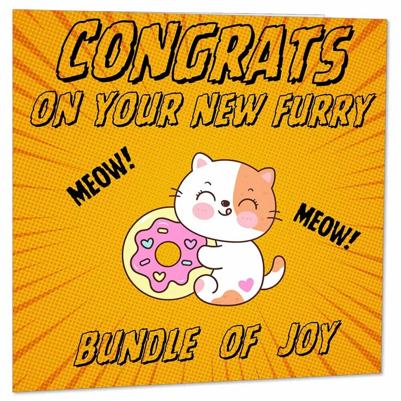 New Kitten Card for a Cat-Loving Friend