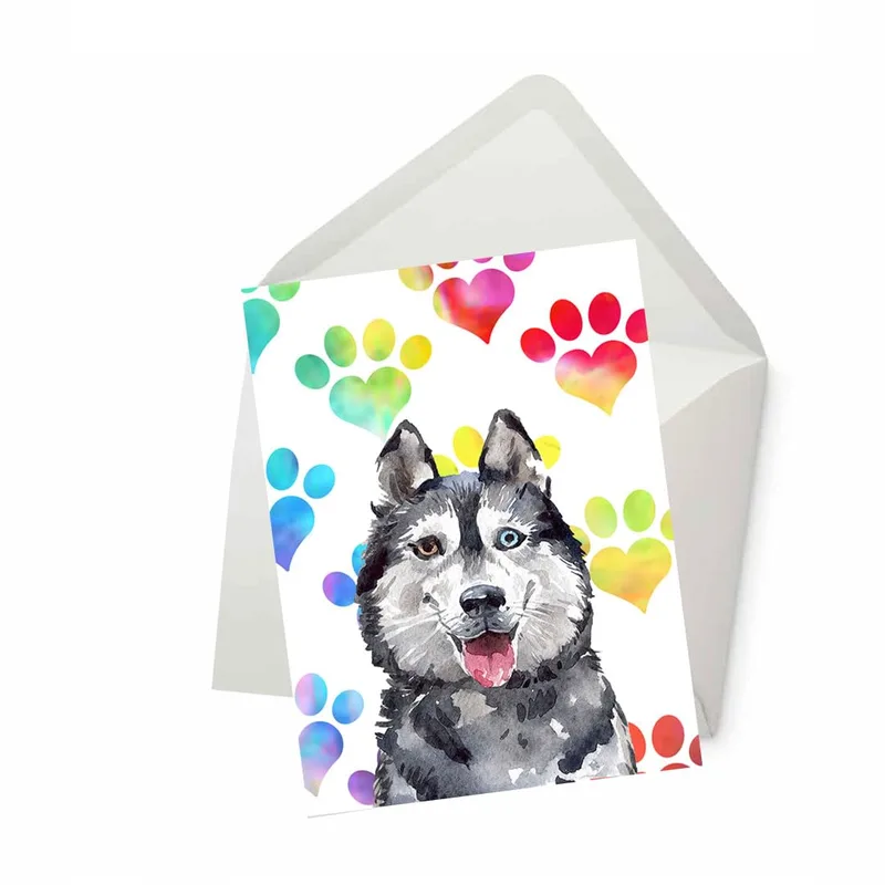 Husky Dog Lover Card for Your Pup-Loving Friend