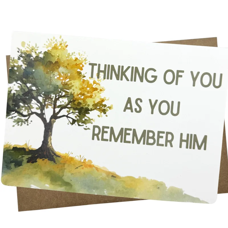 Thinking of You as You Remember Card: Watercolor Tree