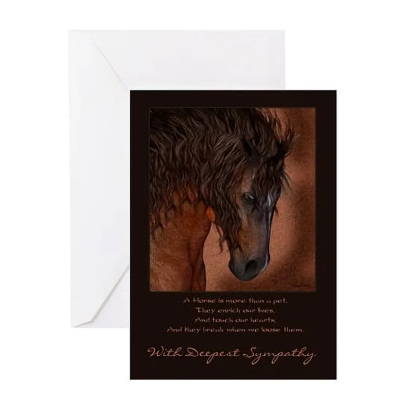 Horse Loss Sympathy Card for Grieving Riders