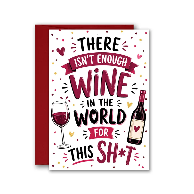 Wine Lover Card: Not Enough Wine for This Sh*t