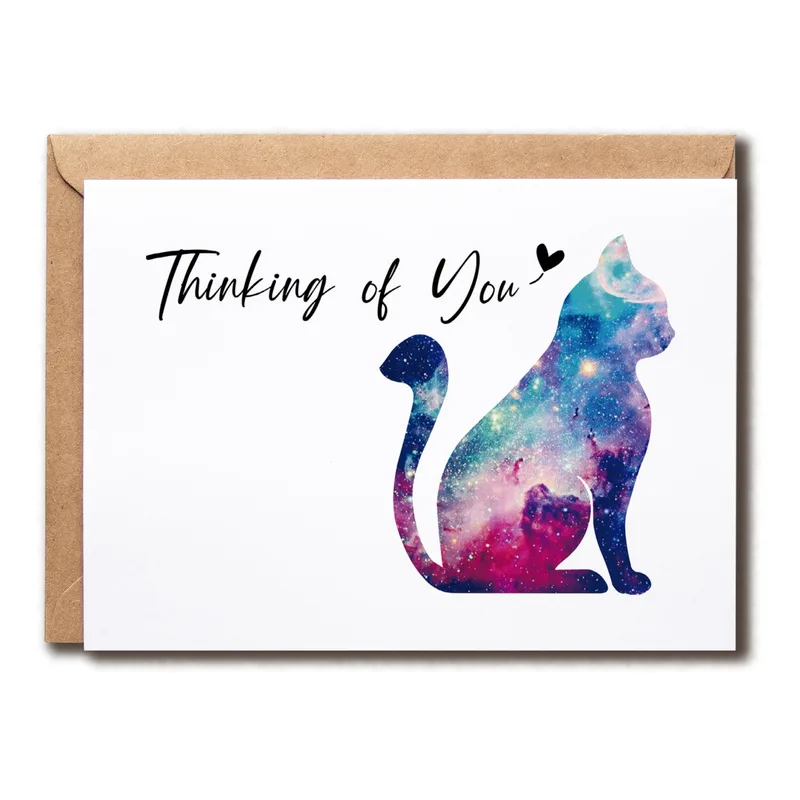 Galaxy Cat Card: Thinking of You Greeting Card