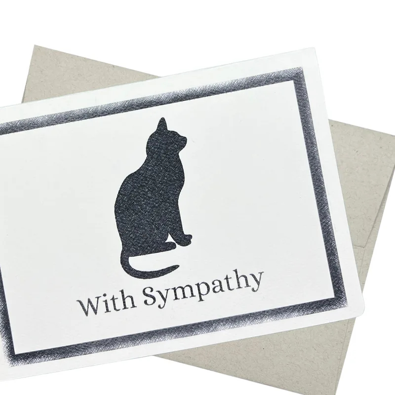 With Sympathy Pet Sympathy Black Cat Card for Loss