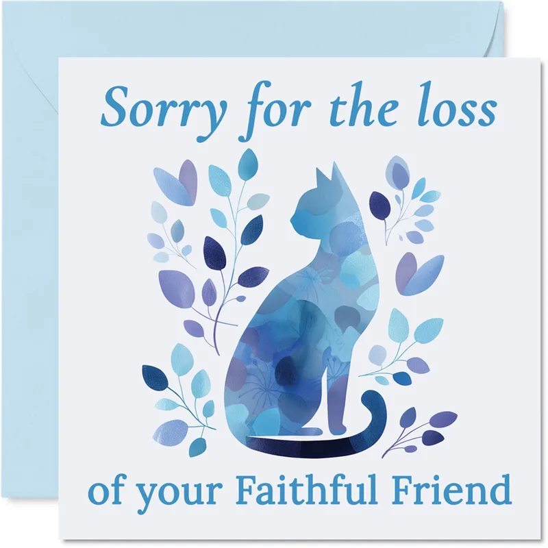 Sorry for the loss Card – Greeting Card in black