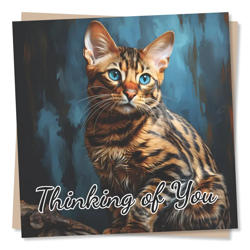 Bengal Cat Card for Anyone You Are Thinking of Today