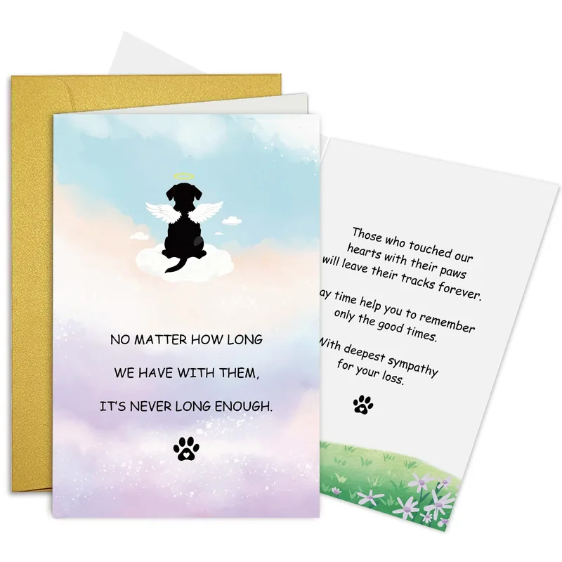 Dog Angel Card for Grieving a Beloved Pup