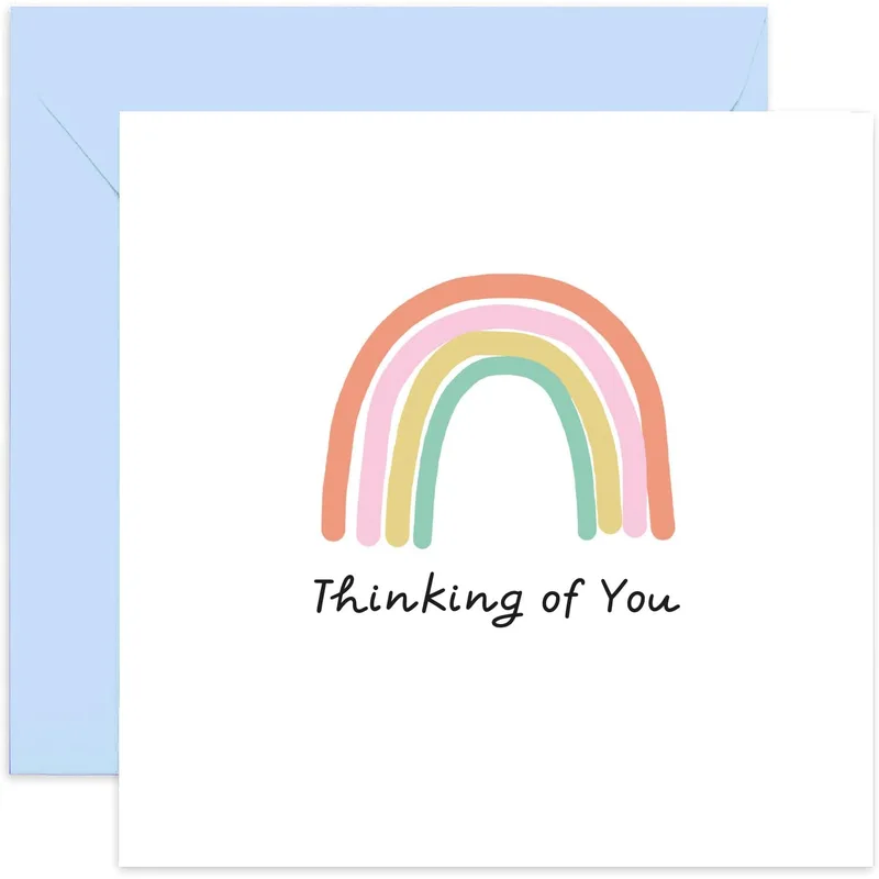Pastel Rainbow Card: A Gentle Thinking of You