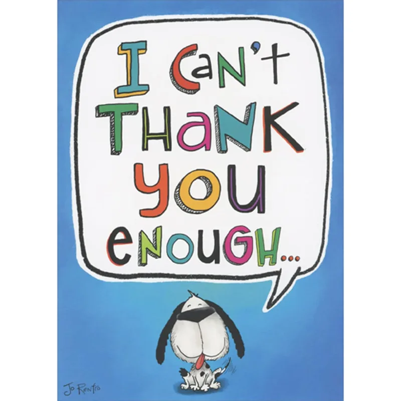 Thanks a Million Card: A Playful Thank You Card with a Dog
