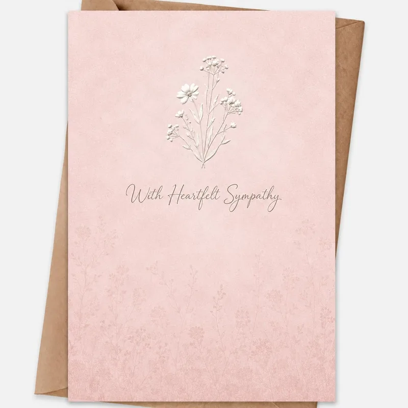 Sympathy Wildflowers Card for Someone Grieving