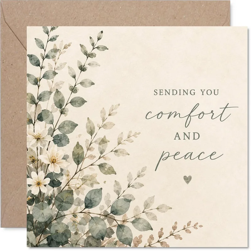 Comfort and Peace Card for Sympathy Moments Ahead