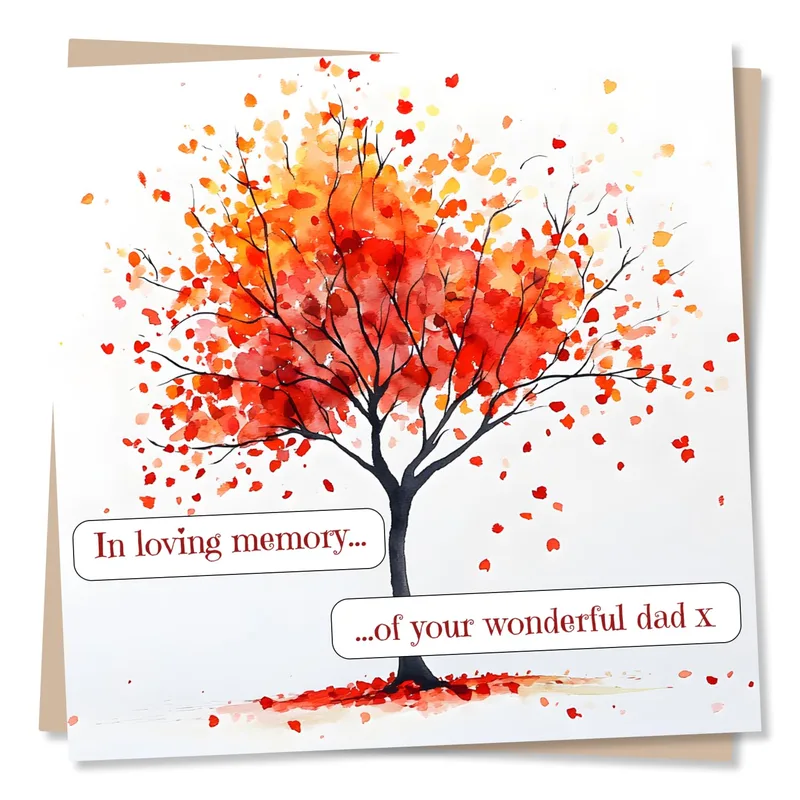 In Loving Memory Dad Card: An Autumn Tree for Loss