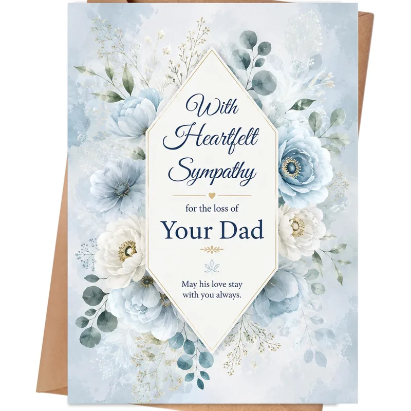 With Heartfelt Sympathy Card for Loss of a Father
