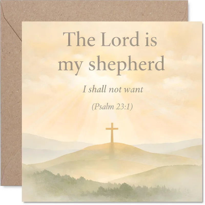 Psalm 23 Sympathy Card for Loss and Comfort