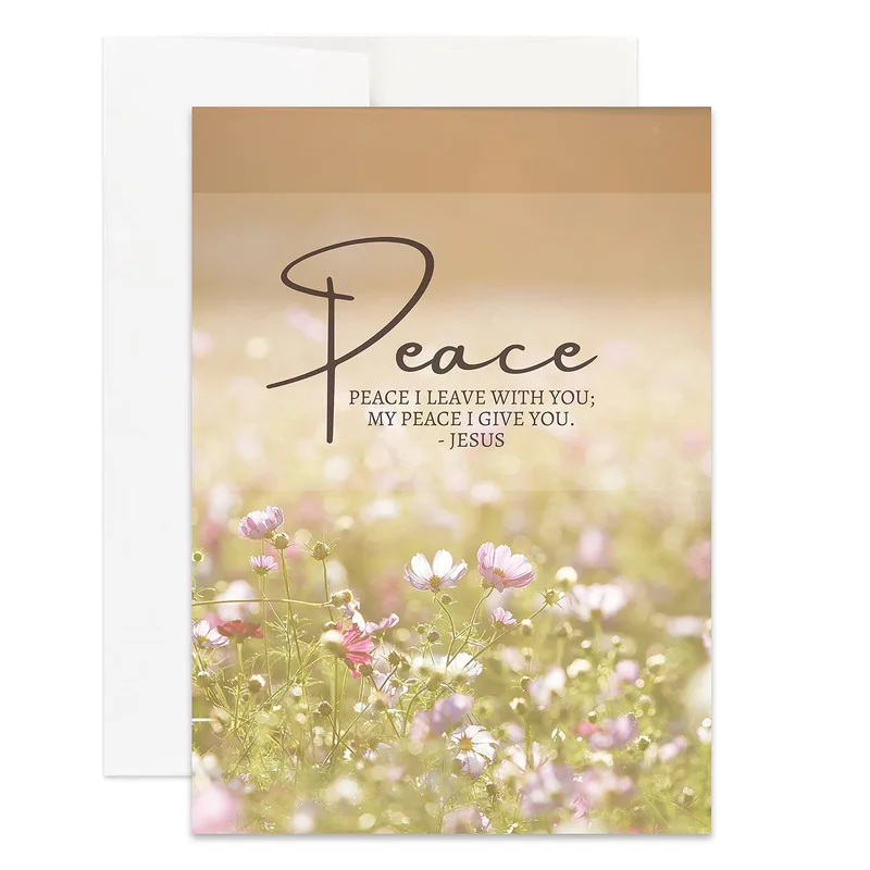 Peace Peace I Leave Card for Sympathy and Loss
