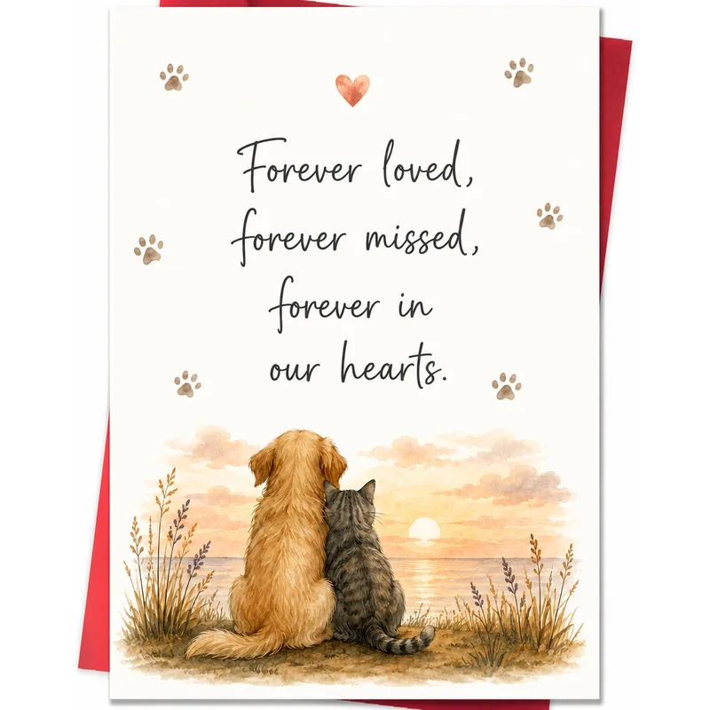 Forever Loved Forever Missed Card for Pet Loss