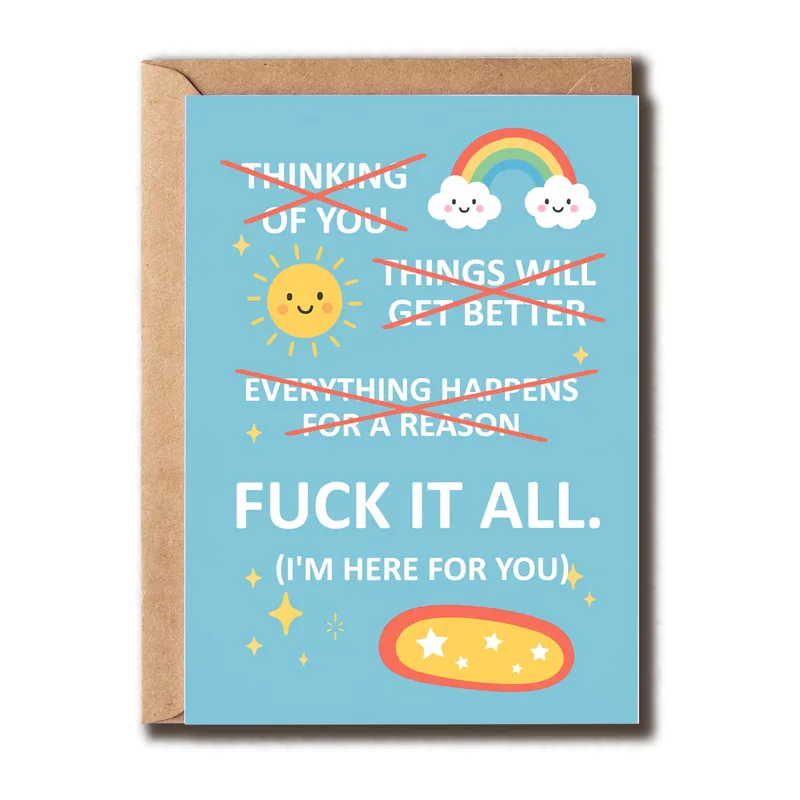 Thinking Of You crossed Card for Anyone Who Needs Honesty