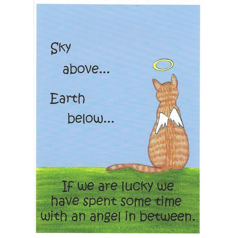Sky above Earth below Card for a Pet Loss Sympathy Moment