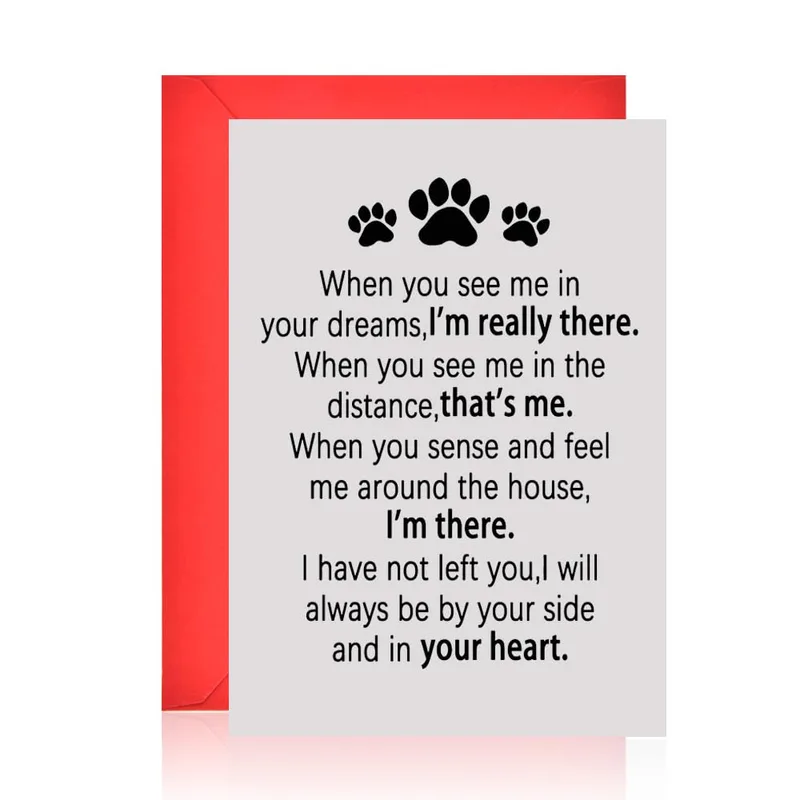 I'm Really There in Your Dreams Card for Pet Loss