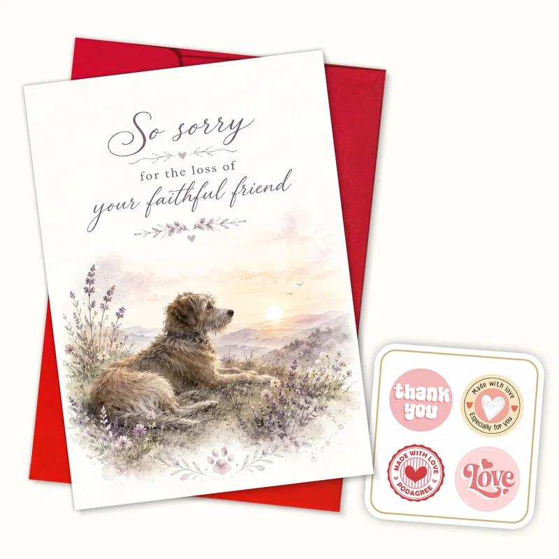 So sorry for the Loss Card – Greeting Card in black