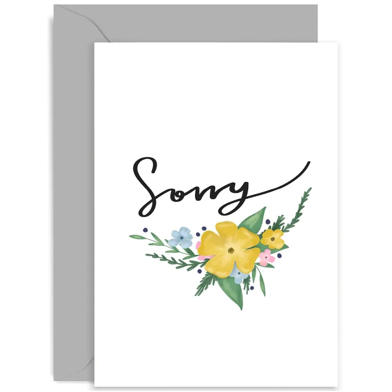 Sorry Floral Card: A Soft Way to Say You're Sorry