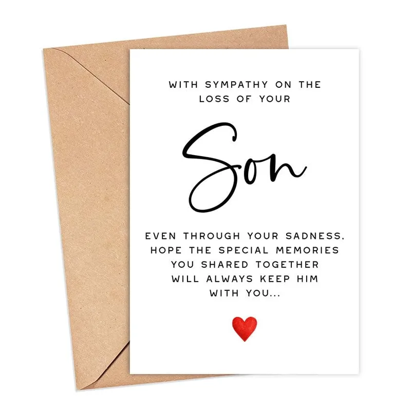 Sympathy for Losing a Son Card: Gentle Words for Grief