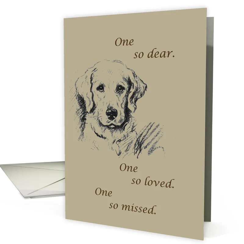 One So dear One Card for Pet Loss and Remembrance