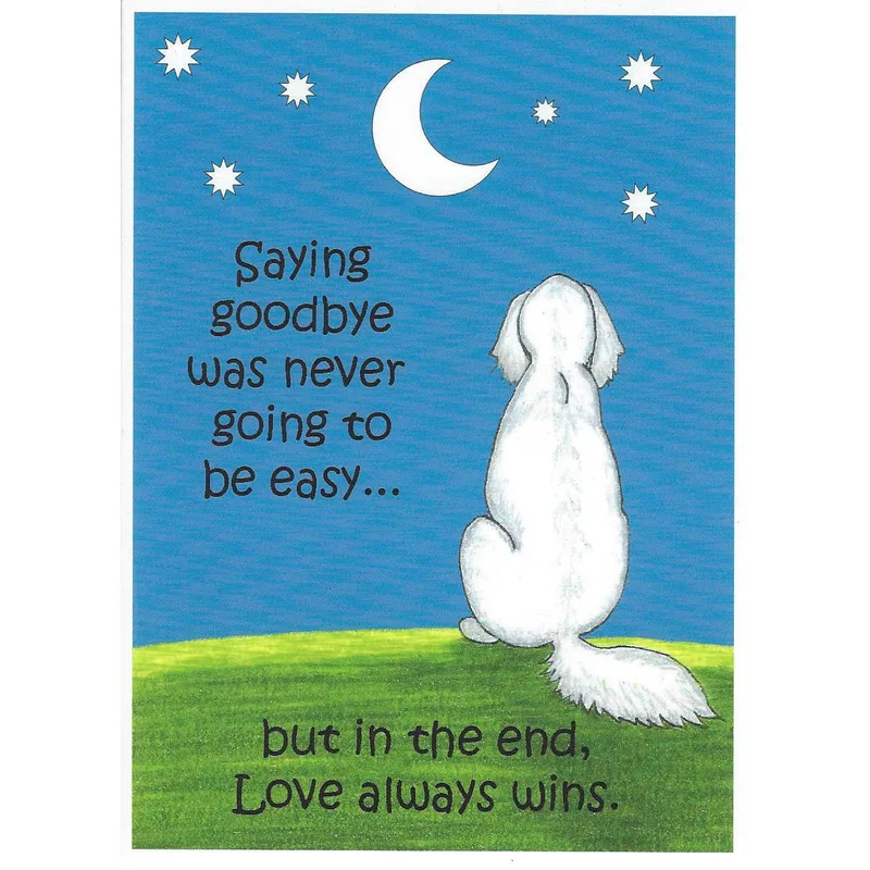 Saying goodbye was never Card for a Lost Dog
