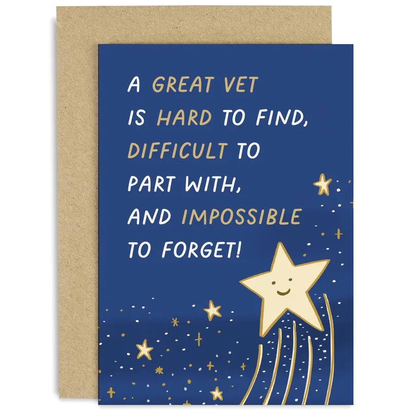 Veterinarian Appreciation Card for a Star Quality Professional