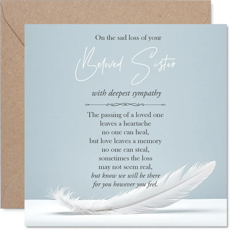 Condolence for Sister Card for Beloved Sister Loss