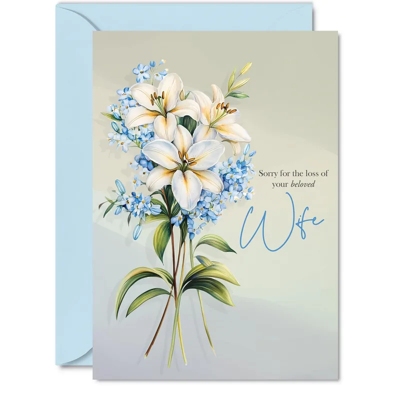 Condolence Wife Loss Card – Greeting Card in natural