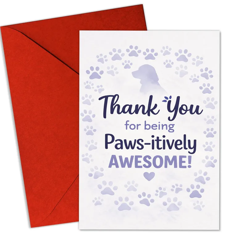 Thank You for being Paws-itively Card for Dog Lovers