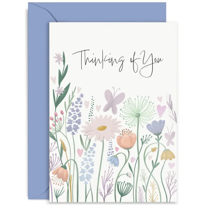Garden Flowers Card for Sending Soft Support and Kind Thoughts