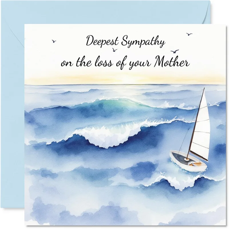 Sailboat Sympathy Card for a Mom Who Loved the Ocean