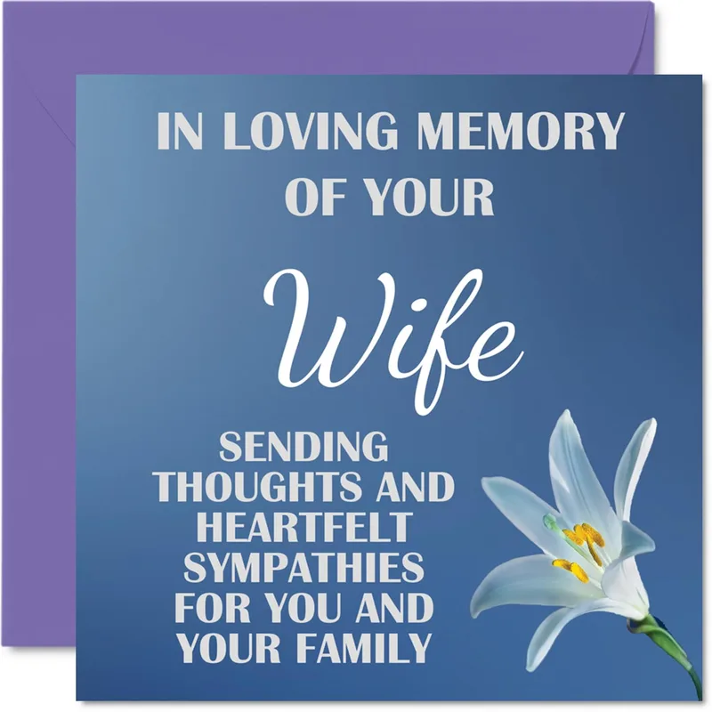 Loving Memory Wife Card for a Grieving Spouse