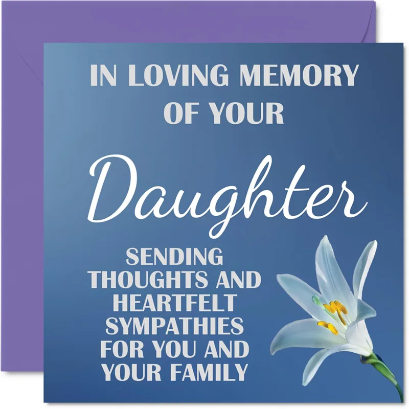 Sympathy Daughter Card for Grieving Parents and Family Members