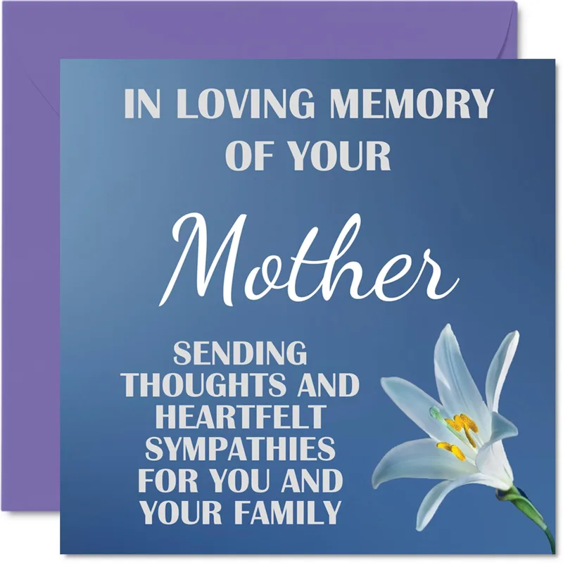 Mother Memorial Sympathy Card for a Mom Who Is Missed