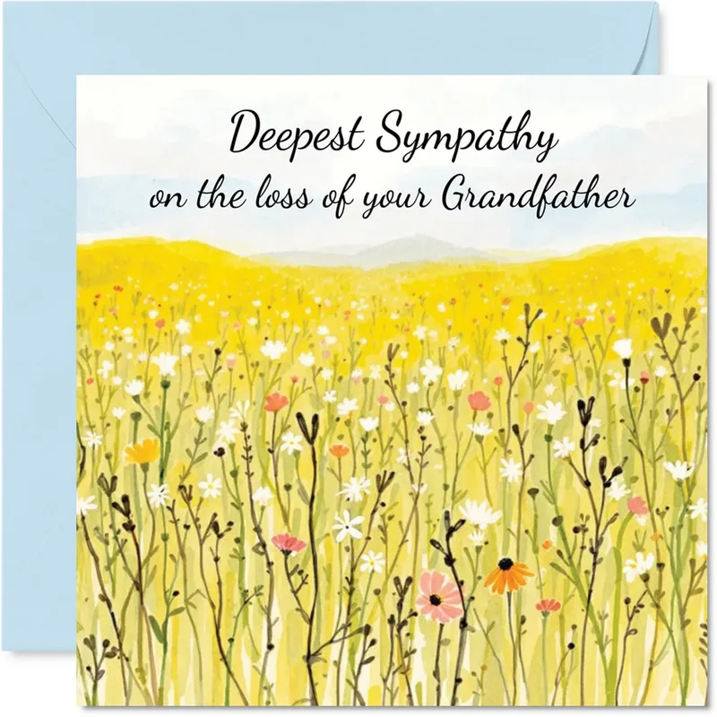 Deepest Sympathy on the Loss Yellow Card for Grandfather