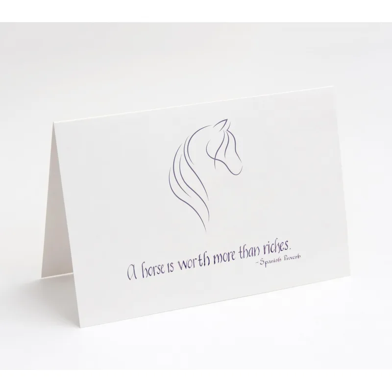 Horse Riding Card for Pet Bereavement Sympathy