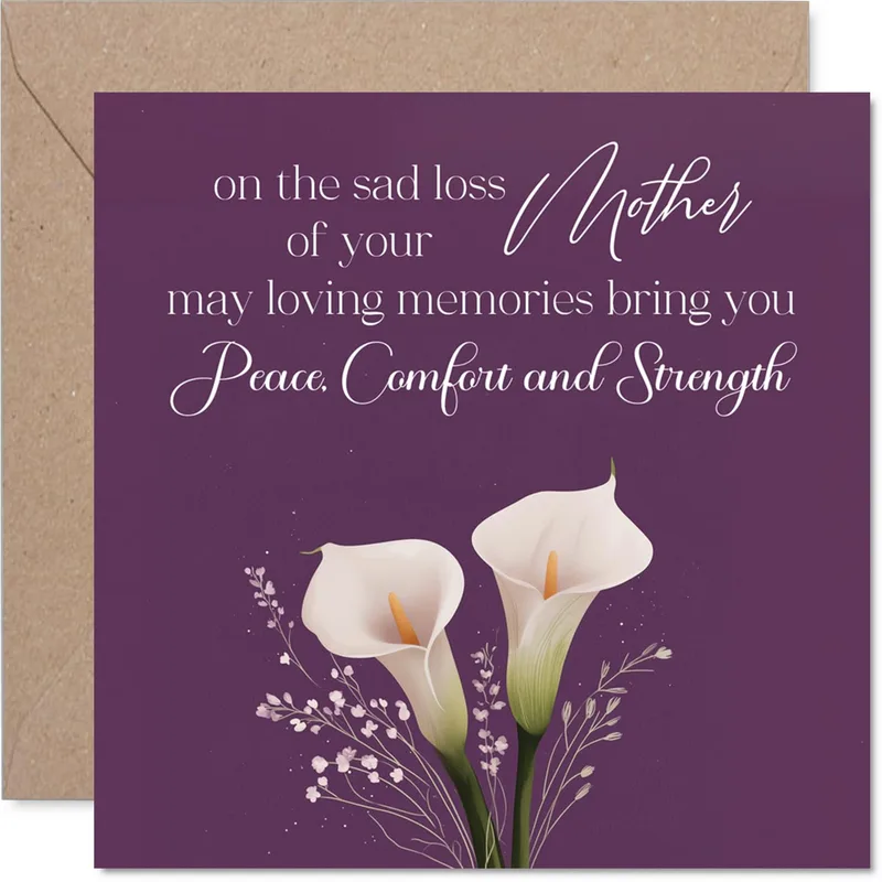 Mother Passing Sympathy Card for Grieving Children
