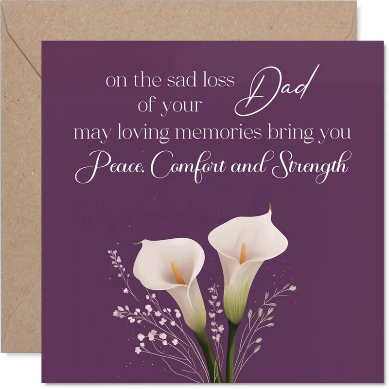 Condolences on Losing Dad Card with Calla Lily Design