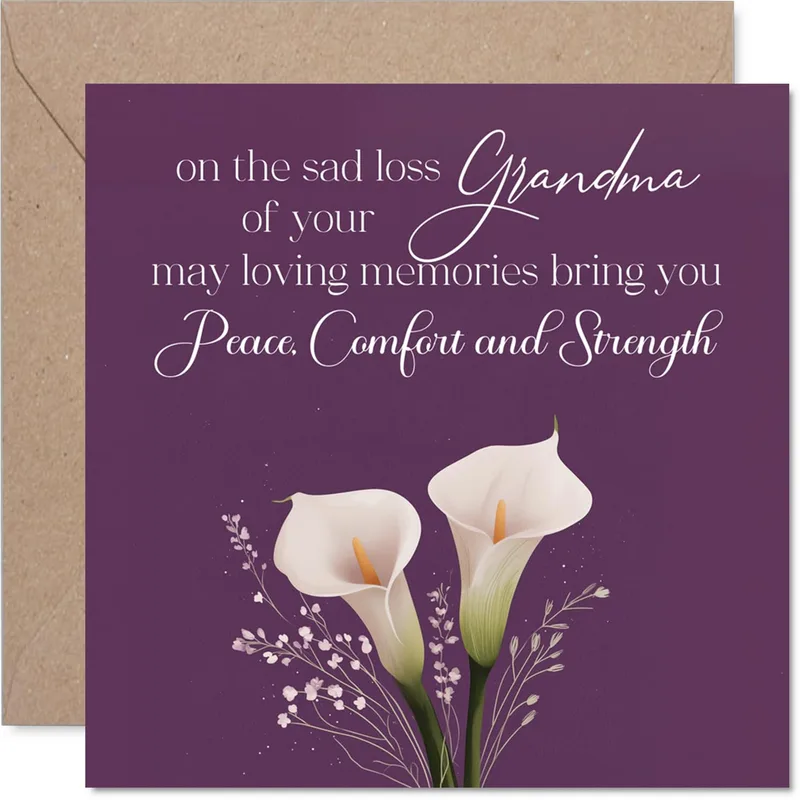 Grandma Condolence Card for Grieving Family Members