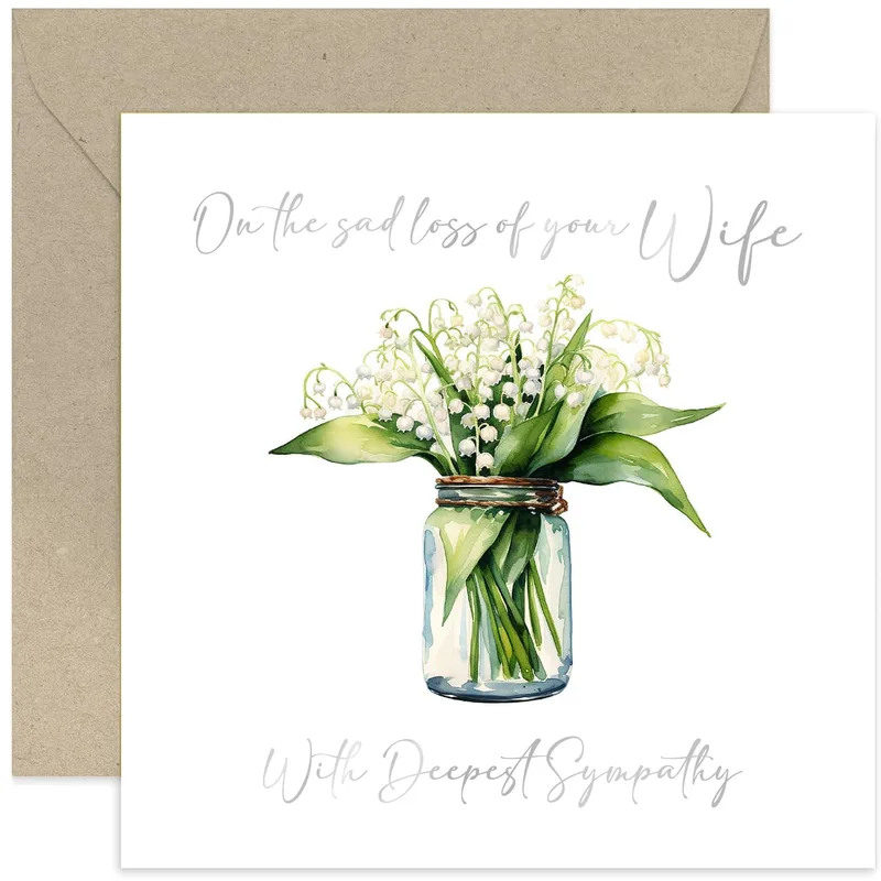 Lily of the Valley Bouquet Card for Widow Sympathy