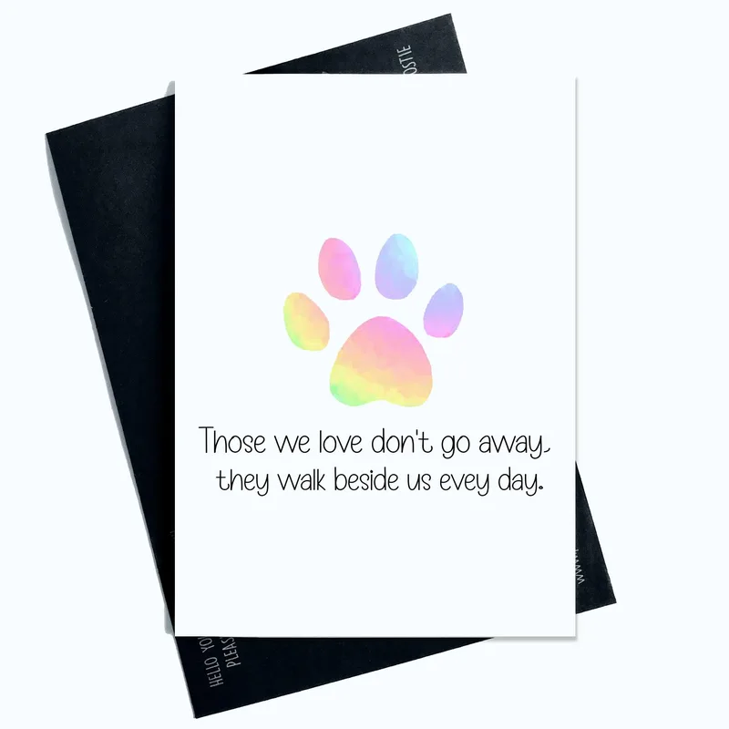 Those We Love Don't Go Away Card for Pet Loss Sympathy