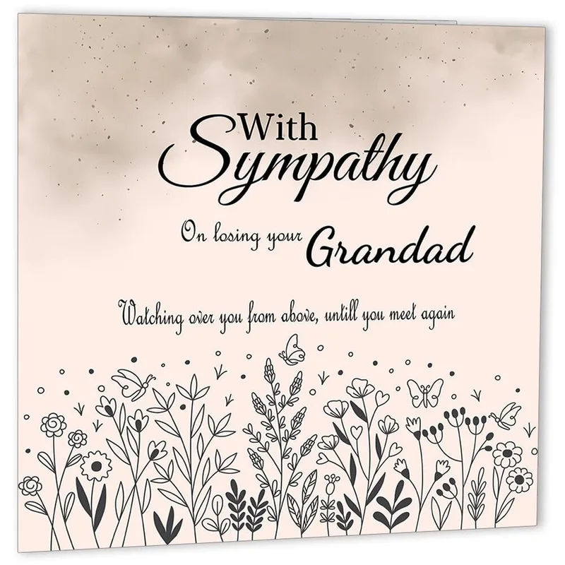 Condolence Grandad Passing Card for Sympathy and Comfort